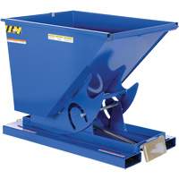 Self-Dumping Hopper, Steel, 1/2 cu.yd., Blue Les Fournitures Industrielles Méga