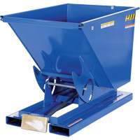 Self-Dumping Hopper, Steel, 1/2 cu.yd., Blue Les Fournitures Industrielles Méga
