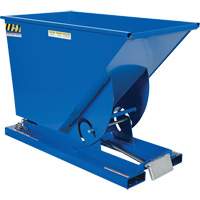 Self-Dumping Hopper, Steel, 3/4 cu.yd., Blue Les Fournitures Industrielles Méga