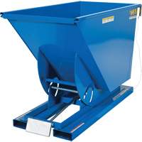 Self-Dumping Hopper, Steel, 3/4 cu.yd., Blue Les Fournitures Industrielles Méga
