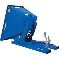 Self-Dumping Hopper, Steel, 3/4 cu.yd., Blue Les Fournitures Industrielles Méga