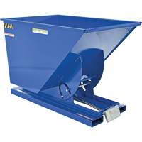 Self-Dumping Hopper, Steel, 1 cu.yd., Blue Les Fournitures Industrielles Méga