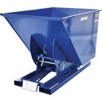 Self-Dumping Hopper, Steel, 1 cu.yd., Blue Les Fournitures Industrielles Méga