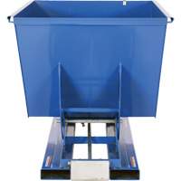 Self-Dumping Hopper, Steel, 1-1/2 cu.yd., Blue Les Fournitures Industrielles Méga
