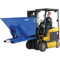 Self-Dumping Hopper, Steel, 1-1/2 cu.yd., Blue Les Fournitures Industrielles Méga