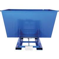 Self-Dumping Hopper, Steel, 2-1/2 cu.yd., Blue Les Fournitures Industrielles Méga