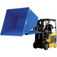Self-Dumping Hopper, Steel, 2-1/2 cu.yd., Blue Les Fournitures Industrielles Méga