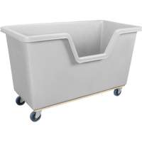 Easy Access Box Truck, Polyethylene, 63" L x 34-1/4" W x 38-1/2" H, 24 cu. ft. Volume, 1200 lbs. Capacity Les Fournitures Industrielles Méga