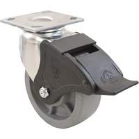 Roulette Emaxx, Pivotant avec frein, 4" (101,6 mm), Envirothane, 1000 lb (453,6 kg) Les Fournitures Industrielles Méga