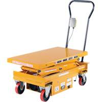 DC Powered Hydraulic Scissor Lift Elevating Cart, Steel, 39-3/4" L x 20-1/2" W, 1000 lbs. Capacity Les Fournitures Industrielles Méga