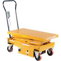 DC Powered Hydraulic Scissor Lift Elevating Cart, Steel, 39-3/4" L x 20-1/2" W, 1000 lbs. Capacity Les Fournitures Industrielles Méga