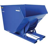 Self-Dumping Hopper, Steel, 4 cu.yd., Blue Les Fournitures Industrielles Méga