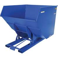 Self-Dumping Hopper, Steel, 4 cu.yd., Blue Les Fournitures Industrielles Méga