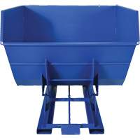 Self-Dumping Hopper, Steel, 4 cu.yd., Blue Les Fournitures Industrielles Méga