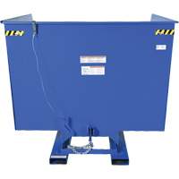 Self-Dumping Hopper, Steel, 4 cu.yd., Blue Les Fournitures Industrielles Méga