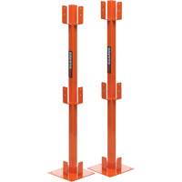 ProGuards Temporary Guard Rail Posts, 8" W x 39" H, Orange Les Fournitures Industrielles Méga