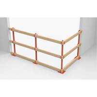 ProGuards Temporary Guard Rail Posts, 8" W x 39" H, Orange Les Fournitures Industrielles Méga