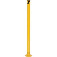 Borne de protection &agrave; ressort, Acier, 42" h x 2-1/8" la, Jaune Les Fournitures Industrielles Méga