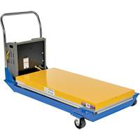 DC Powered & Manual Scissor Lift Table, Steel, 48" L x 24" W, 1000 lbs. Capacity Les Fournitures Industrielles Méga