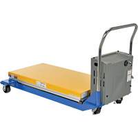 DC Powered & Manual Scissor Lift Table, Steel, 48" L x 24" W, 1000 lbs. Capacity Les Fournitures Industrielles Méga