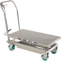 Manual Hydraulic Scissor Lift Table, 36-1/4" L x 19-3/8" W, Stainless Steel, 600 lbs. Capacity Les Fournitures Industrielles Méga