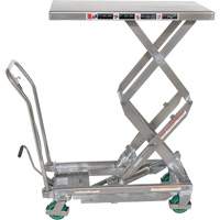 Manual Hydraulic Scissor Lift Table, 36-1/4" L x 19-3/8" W, Stainless Steel, 600 lbs. Capacity Les Fournitures Industrielles Méga