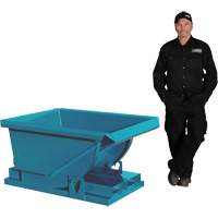 Extra Heavy-Duty Self-Dumping Hopper, Steel, 1/3 cu.yd., Blue Les Fournitures Industrielles Méga