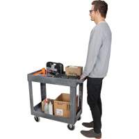 Utility Service Cart, 2 Tiers, 16-1/2" x 32-1/2" x 34-1/2", 550 lbs. Capacity Les Fournitures Industrielles Méga