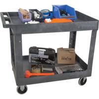 Chariot utilitaire pour l'entretien, 2 tiers, 24-5/8" x 32-1/2" x 40", Capacit&eacute; 550 lb Les Fournitures Industrielles Méga