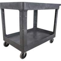 Chariot utilitaire pour l'entretien, 2 tiers, 24-5/8" x 32-1/2" x 40", Capacit&eacute; 550 lb Les Fournitures Industrielles Méga