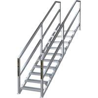 SmartStairs 6-10 Steps Modular Construction Stair System, 75" H Les Fournitures Industrielles Méga