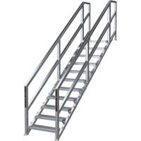 SmartStairs 11-16 Steps Modular Construction Stair System, 120" H Les Fournitures Industrielles Méga