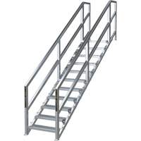 SmartStairs 11-16 Steps Modular Construction Stair System, 120" H Les Fournitures Industrielles Méga