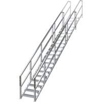 SmartStairs 17-21 Steps Modular Construction Stair System, 157-1/2" H Les Fournitures Industrielles Méga