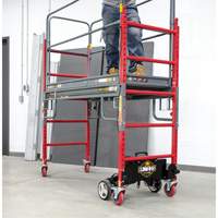 Complete Motorized Buildman 6' Baker Scaffold Kit, 31" D x 118-3/4" H Les Fournitures Industrielles Méga