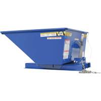 Low Profile D-Style Self Dumping Hopper, Steel, 1/4 cu.yd., Blue Les Fournitures Industrielles Méga