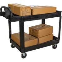 Chariot utilitaire, 2 tiers, 25-5/8" x 33-1/2" x 43-3/4", Capacit&eacute; 550 lb Les Fournitures Industrielles Méga