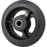 Roue en caoutchouc moul&eacute;, 5'' (127 mm) dia. x 1-1/2" (38 mm) la, Capacit&eacute; de 400 lb (181 kg) Les Fournitures Industrielles Méga