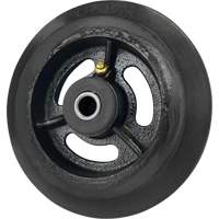 Roue en caoutchouc moul&eacute;, 6'' (152 mm) dia. x 1-1/2" (38 mm) la, Capacit&eacute; de 450 lb (204 kg) Les Fournitures Industrielles Méga
