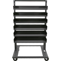Chariot &agrave; cadre en A robuste &agrave; un c&ocirc;t&eacute; avec 6 plateaux, 38" x 25" x 63", Capacit&eacute; 2500 lb Les Fournitures Industrielles Méga