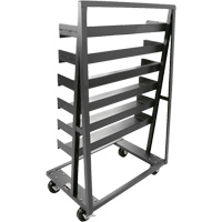 Chariot &agrave; cadre en A robuste &agrave; un c&ocirc;t&eacute; avec 6 plateaux, 38" x 25" x 63", Capacit&eacute; 2500 lb Les Fournitures Industrielles Méga