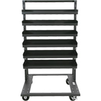 Chariot &agrave; cadre en A robuste &agrave; un c&ocirc;t&eacute; avec 6 plateaux &agrave; rebords, 38" x 25" x 63", Capacit&eacute; 2500 lb Les Fournitures Industrielles Méga