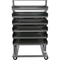 Chariot &agrave; cadre en A robuste &agrave; deux c&ocirc;t&eacute;s avec 12 plateaux, 38" x 30" x 63", Capacit&eacute; 2500 lb Les Fournitures Industrielles Méga