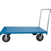 Chariot &agrave; plateforme robuste, 48" lo x 24" la x Capacit&eacute; 1200 lb, Roues en Anticrevaison Les Fournitures Industrielles Méga