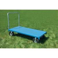 Chariot &agrave; plateforme robuste, 48" lo x 24" la x Capacit&eacute; 1200 lb, Roues en Anticrevaison Les Fournitures Industrielles Méga