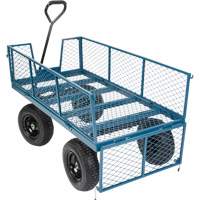 Wagon avec c&ocirc;t&eacute;s rabattables, 24" la x 48" la x Capacit&eacute; 800 lb Les Fournitures Industrielles Méga