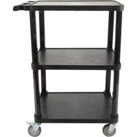 Chariot utilitaire avec tablette plate, 3 tiers, 18-1/8" x 37-3/8" x 27-3/4", Capacit&eacute; 330 lb Les Fournitures Industrielles Méga