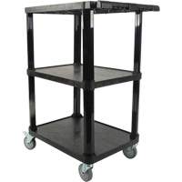 Chariot utilitaire avec tablette plate, 3 tiers, 18-1/8" x 37-3/8" x 27-3/4", Capacit&eacute; 330 lb Les Fournitures Industrielles Méga