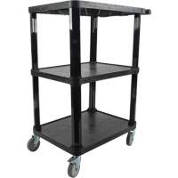 Chariot utilitaire avec tablette plate, 3 tiers, 18-1/8" x 37-3/8" x 27-3/4", Capacit&eacute; 330 lb Les Fournitures Industrielles Méga