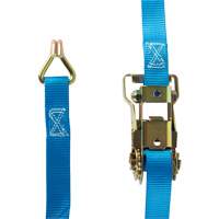 Ratchet Strap, J-Hook, 16' W x 1" L, 835 lbs. (379 kg) Working Load Limit Les Fournitures Industrielles Méga